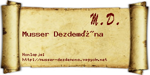 Musser Dezdemóna névjegykártya